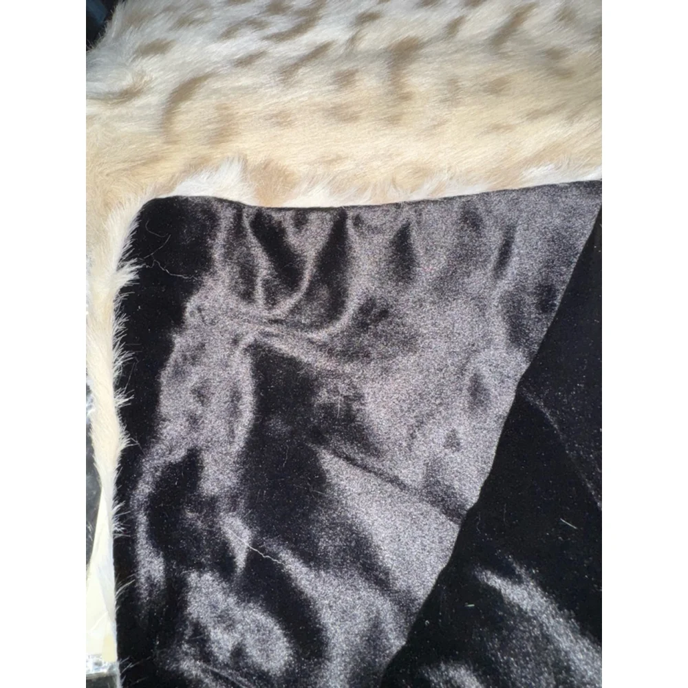 Vintage The Linen Source Pillow Sham Faux Lynx Fur 5th Ave NYC Standard Beige
